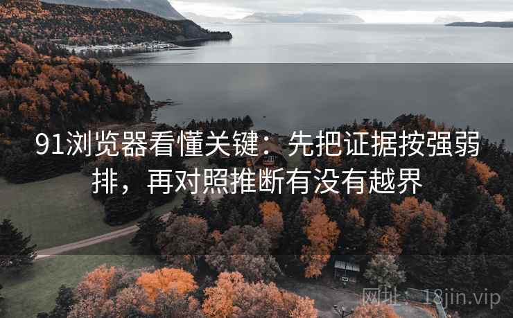 91浏览器看懂关键：先把证据按强弱排，再对照推断有没有越界
